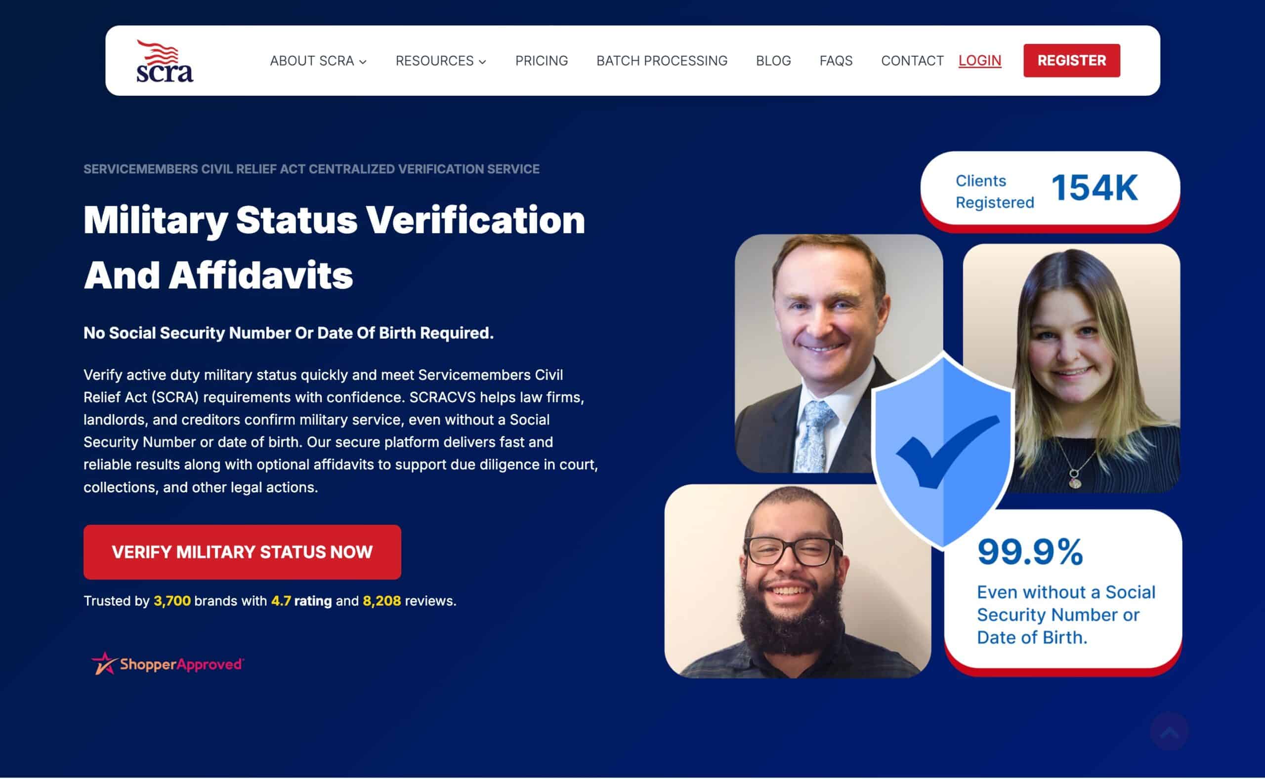 Servicemembers-Civil-Relief-Act-Centralized-Verification-Service homepage