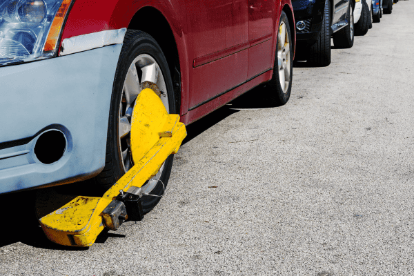 Wheel Clamped Car